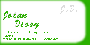 jolan diosy business card